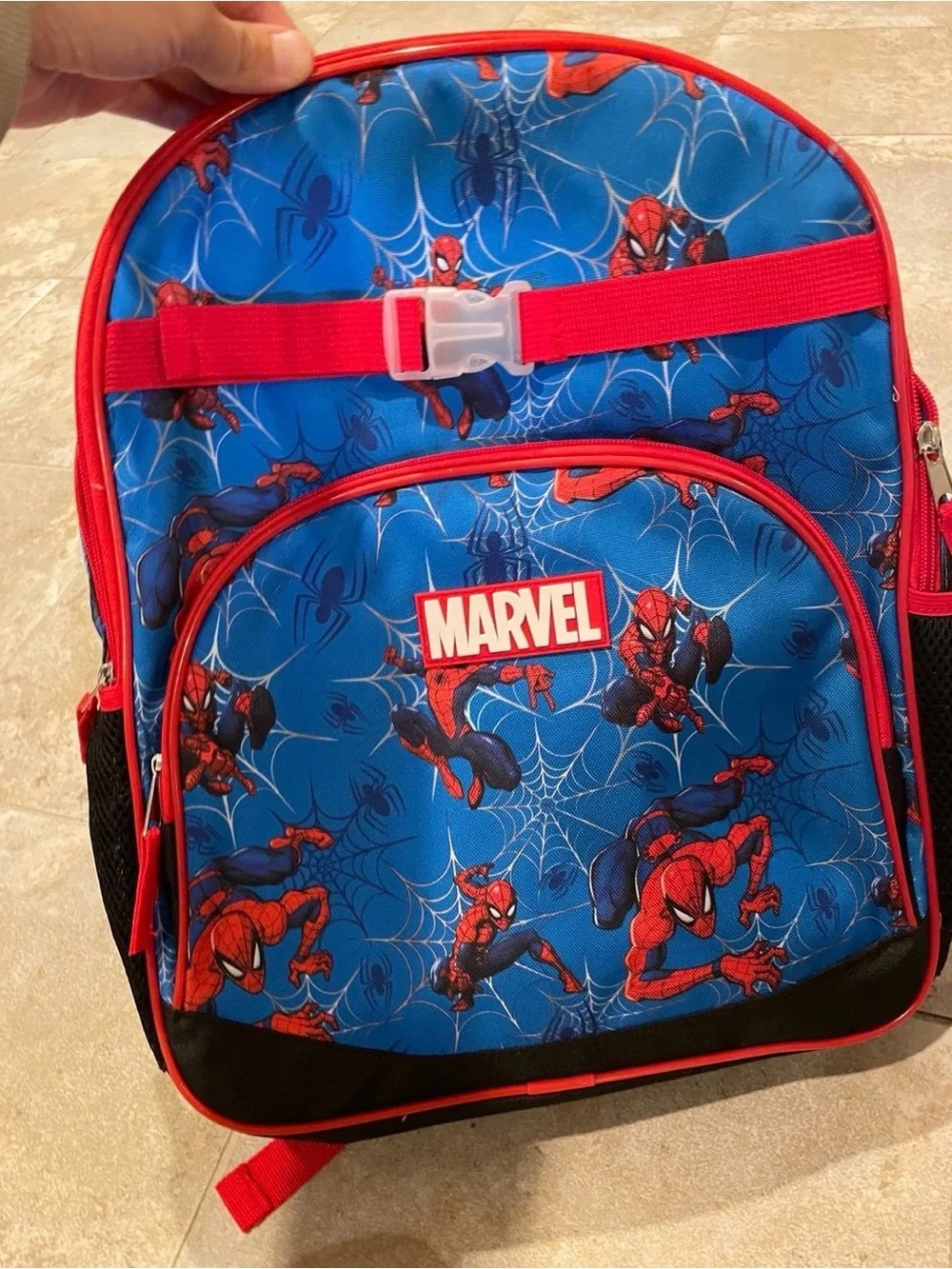 NWT Blue and Red Marvel Spider-Man   Patterned Full Size Backpack